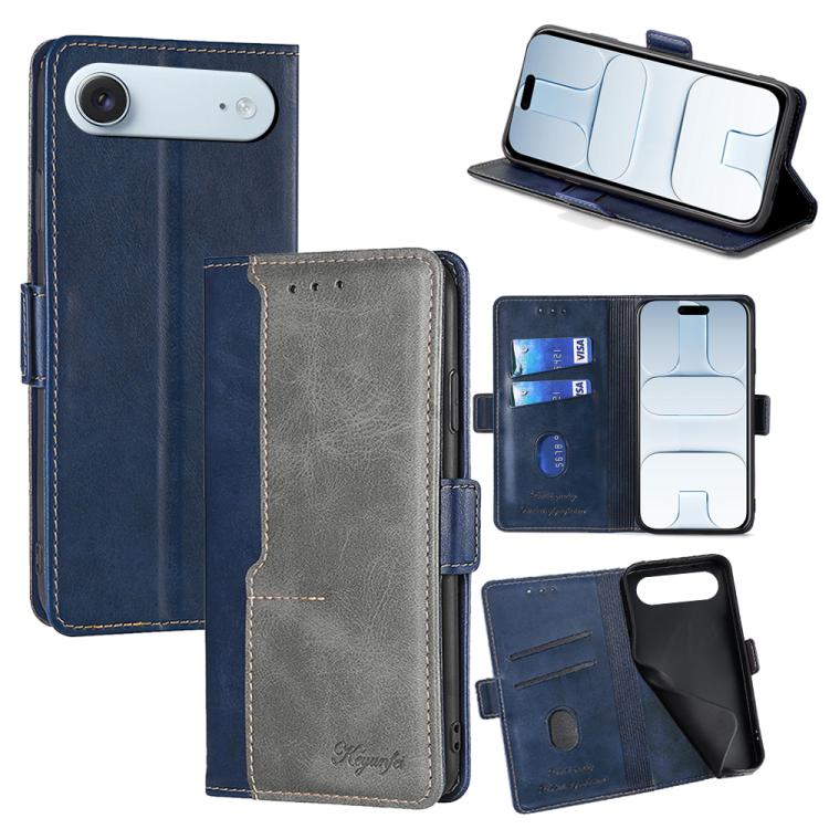 Contrast Color Side Buckle Leather Phone Case