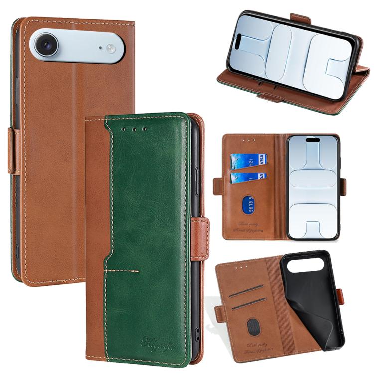 Contrast Color Side Buckle Leather Phone Case