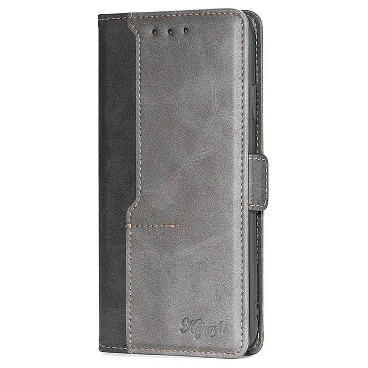 Contrast Color Side Buckle Leather Phone Case
