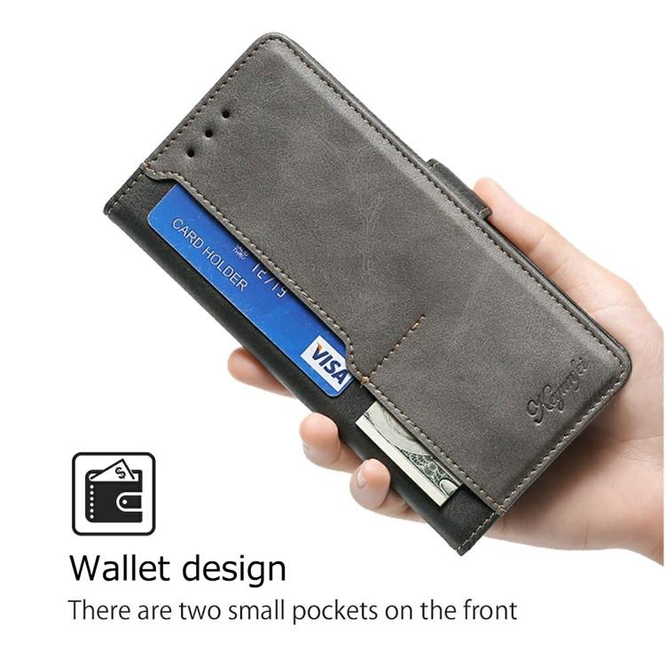 Contrast Color Side Buckle Leather Phone Case