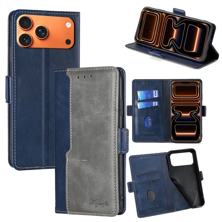 Contrast Color Side Buckle Leather Phone Case