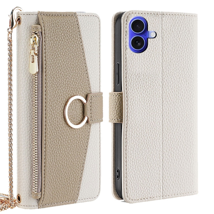 Crossbody Litchi Texture Leather Phone Case