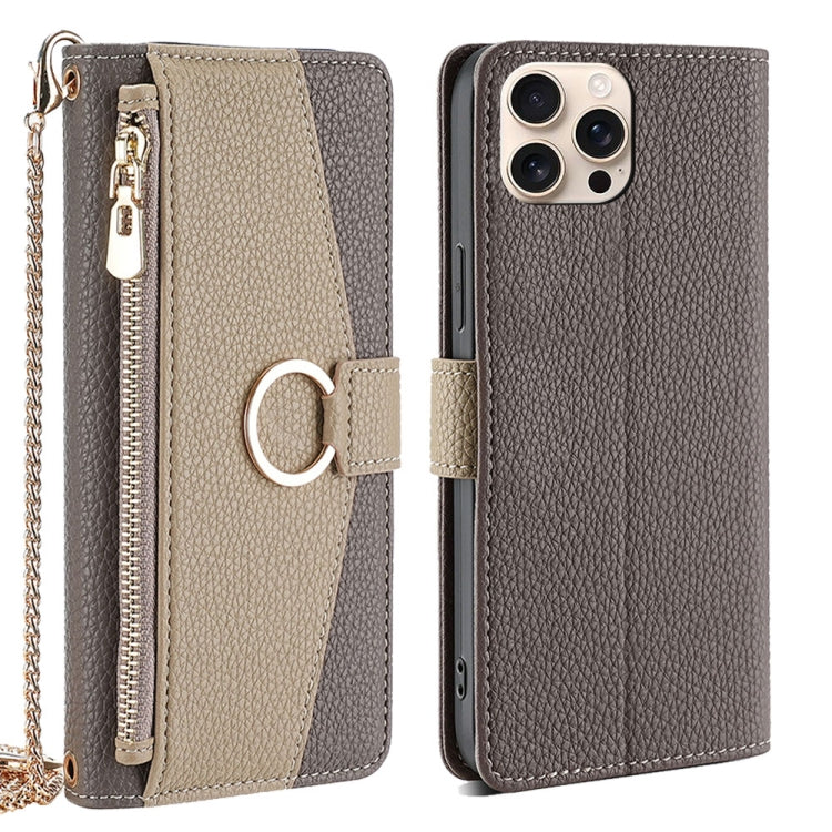 Crossbody Litchi Texture Leather Phone Case