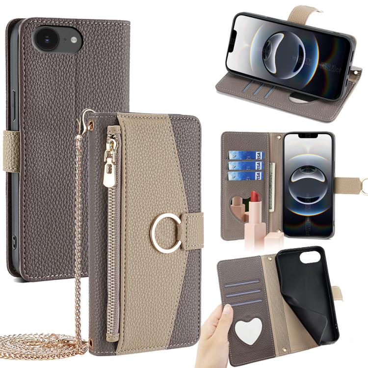 Crossbody Litchi Texture Leather Phone Case