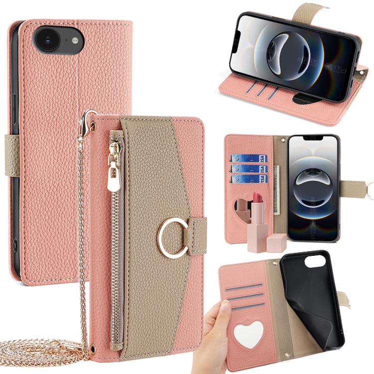 Crossbody Litchi Texture Leather Phone Case