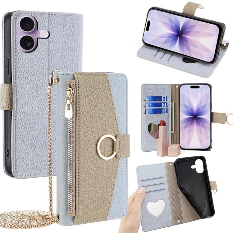 Crossbody Litchi Texture Leather Phone Case