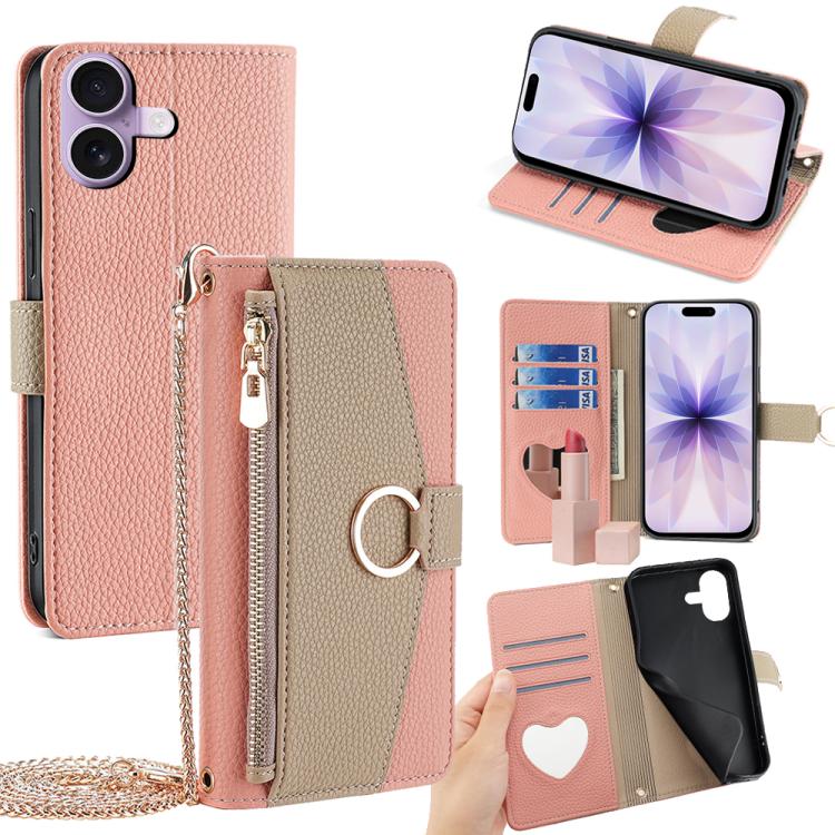 Crossbody Litchi Texture Leather Phone Case