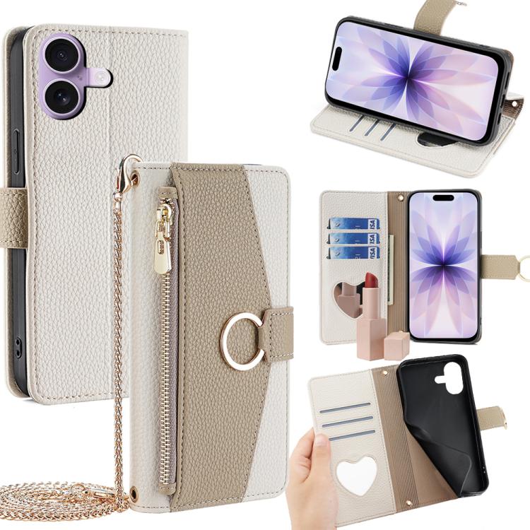 Crossbody Litchi Texture Leather Phone Case