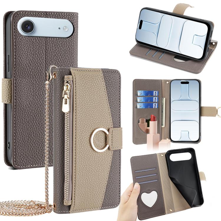 Crossbody Litchi Texture Leather Phone Case
