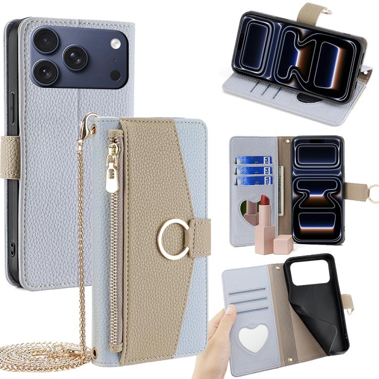 Crossbody Litchi Texture Leather Phone Case