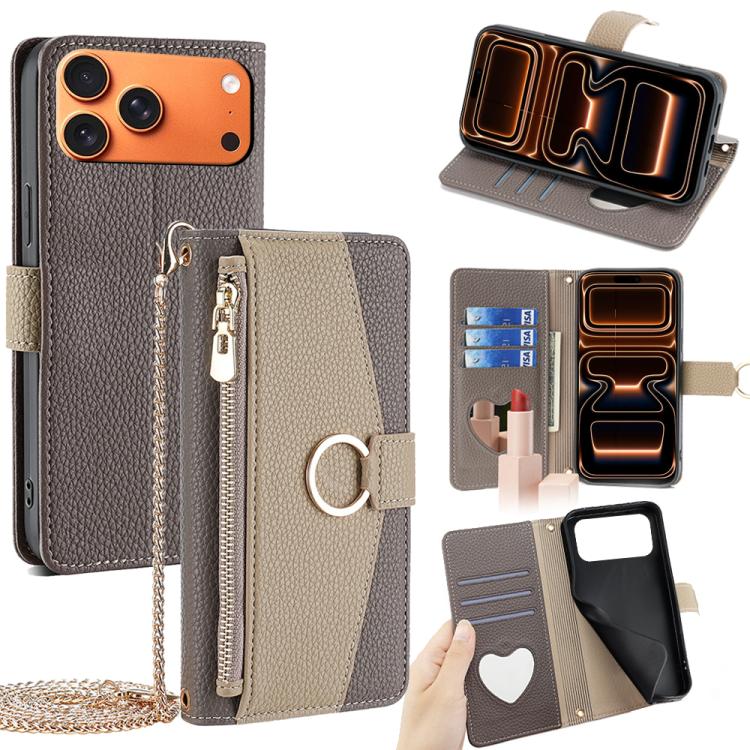Crossbody Litchi Texture Leather Phone Case