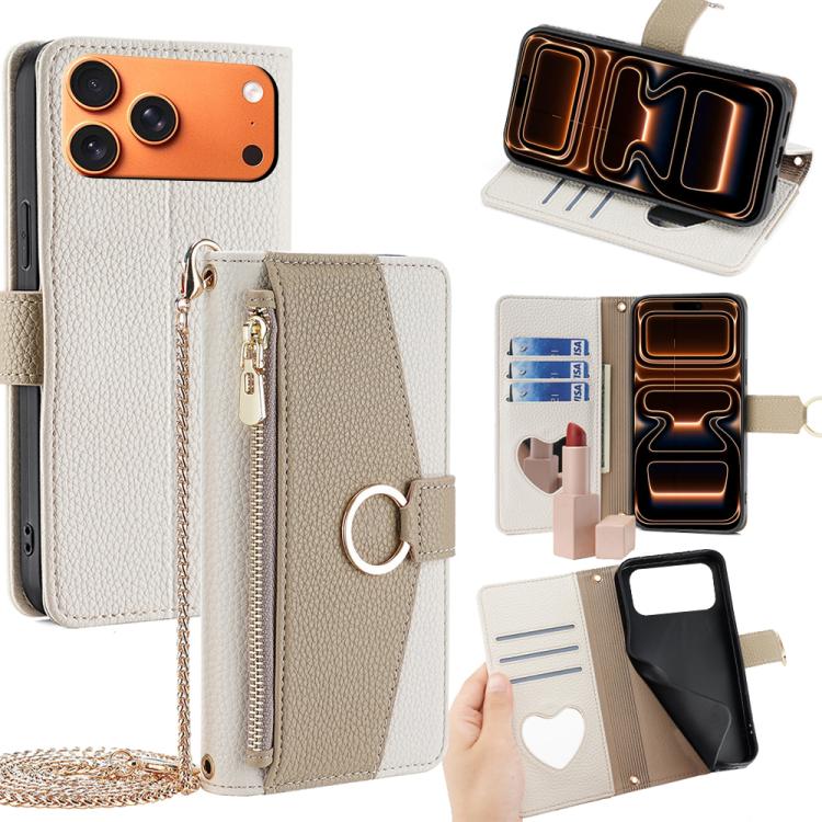 Crossbody Litchi Texture Leather Phone Case