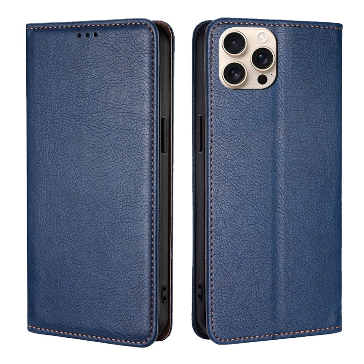 Gloss Oil Solid Color Magnetic Leather Phone Case