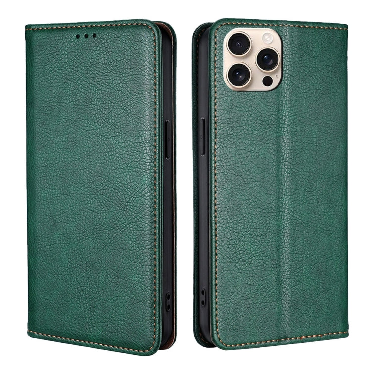 Gloss Oil Solid Color Magnetic Leather Phone Case