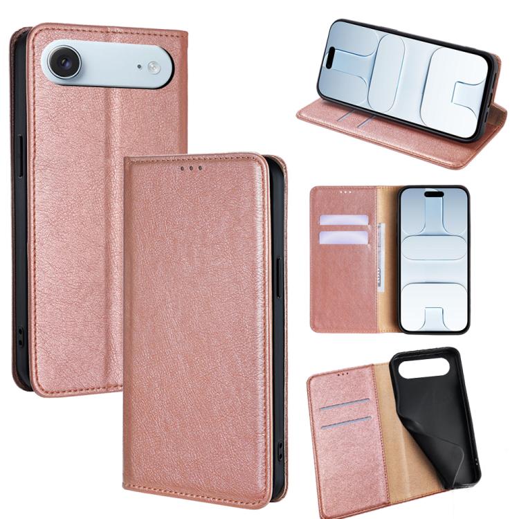 Gloss Oil Solid Color Magnetic Leather Phone Case