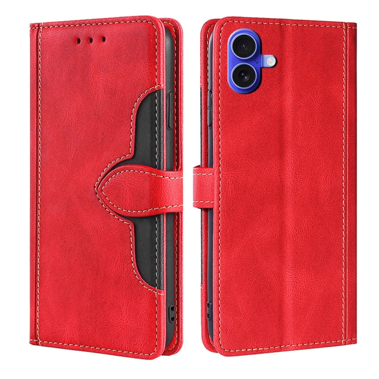 Skin Feel Magnetic Buckle Leather Phone Case