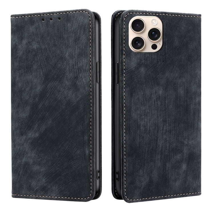 RFID Anti-theft Brush Magnetic Leather Phone Case