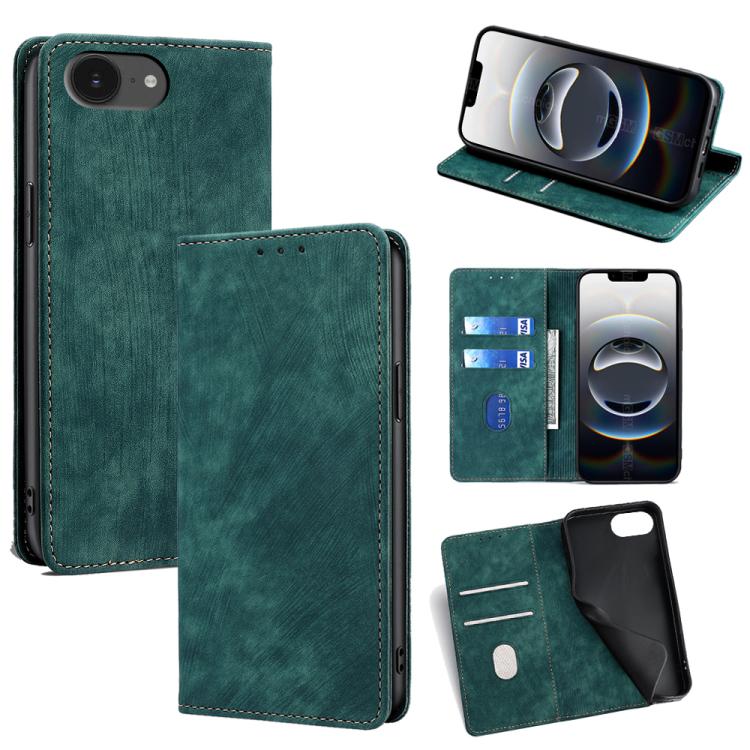 RFID Anti-theft Brush Magnetic Leather Phone Case