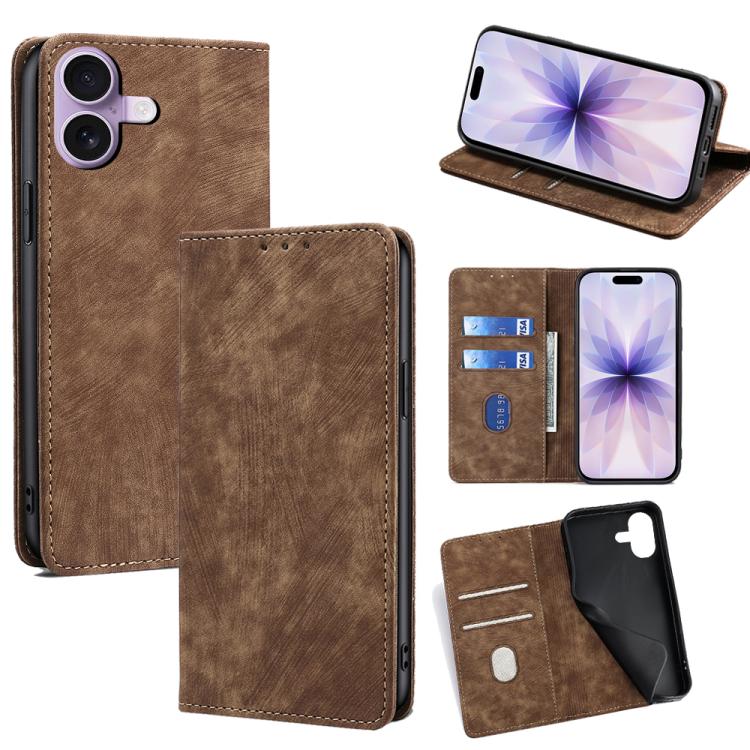 RFID Anti-theft Brush Magnetic Leather Phone Case
