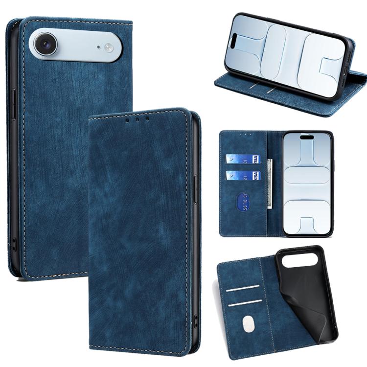 RFID Anti-theft Brush Magnetic Leather Phone Case