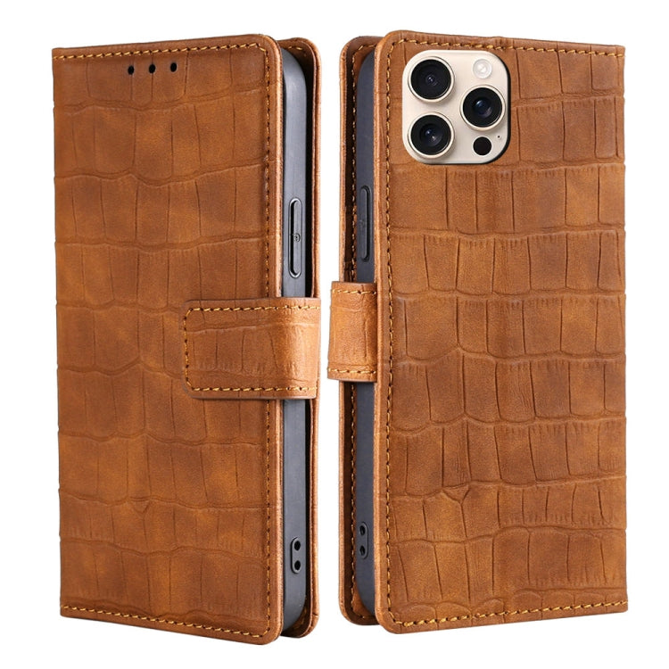 Skin Feel Crocodile Magnetic Clasp Leather Phone Case