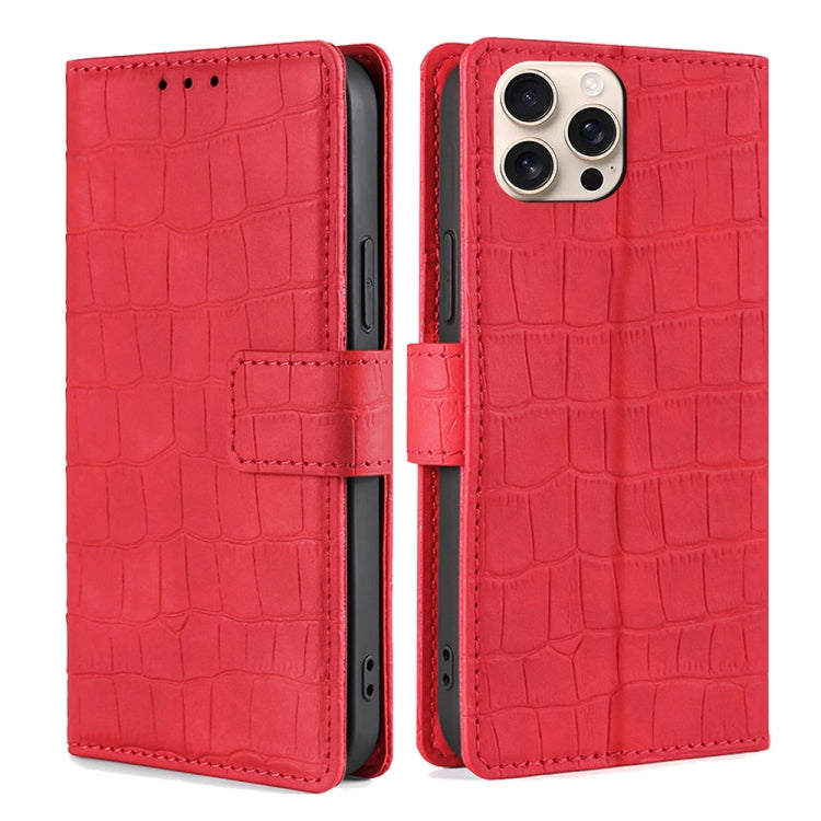 Skin Feel Crocodile Magnetic Clasp Leather Phone Case