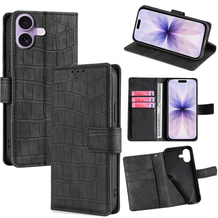Skin Feel Crocodile Magnetic Clasp Leather Phone Case