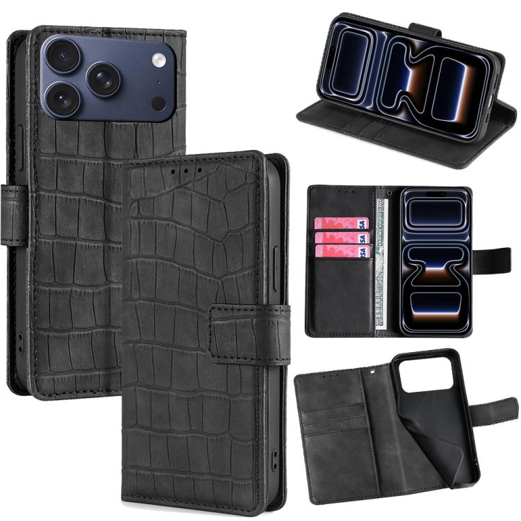 Skin Feel Crocodile Magnetic Clasp Leather Phone Case