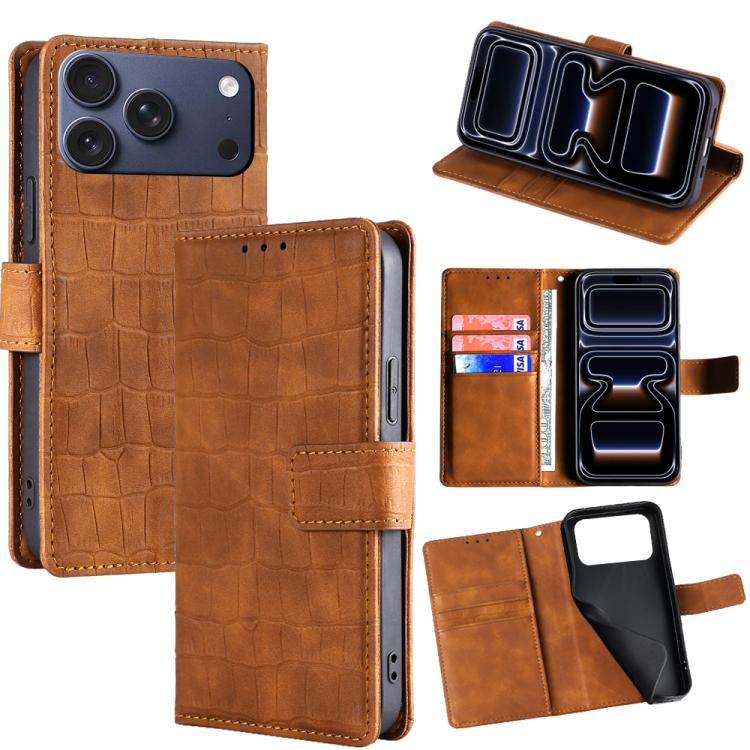 Skin Feel Crocodile Magnetic Clasp Leather Phone Case