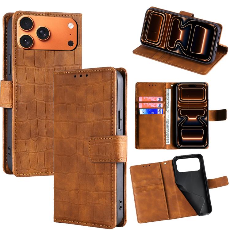 Skin Feel Crocodile Magnetic Clasp Leather Phone Case