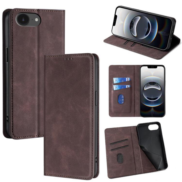Skin Feel Magnetic Leather Phone Case