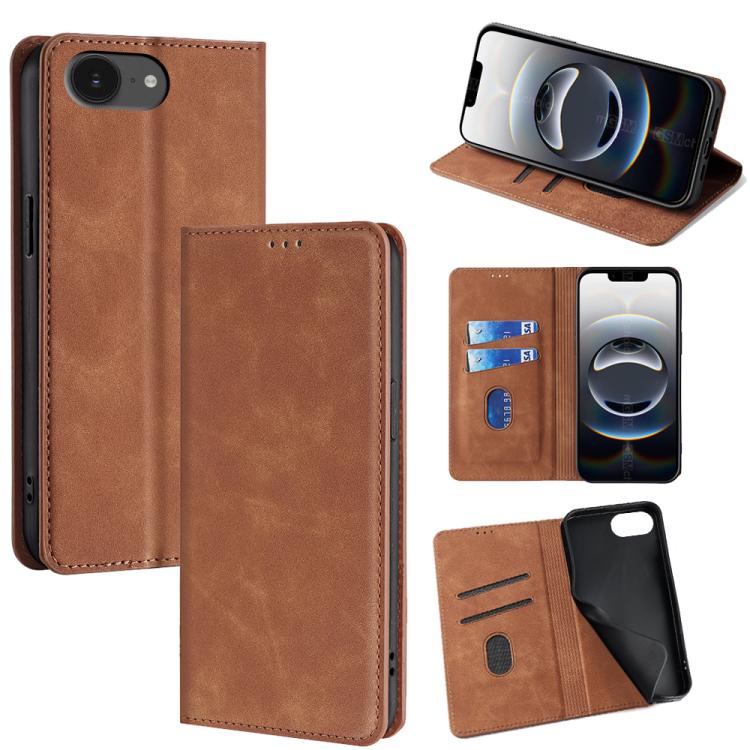 Skin Feel Magnetic Leather Phone Case
