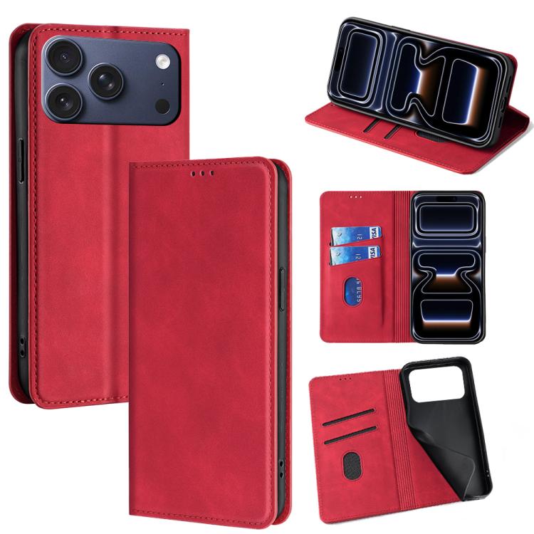 Skin Feel Magnetic Leather Phone Case