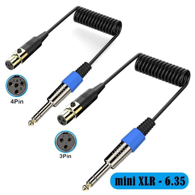 Stereo Microphone Aux Audio Cable Coiled Adapter Cable, Length: 0.5m