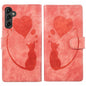 Pen Heart Cat Embossed Leather Phone Case, For Galaxy S26 FE 5G, For Samsung Galaxy S26+ 5G, For Samsung Galaxy S26 Ultra 5G, For Samsung Galaxy S26 5G, For Samsung Galaxy S25 FE 5G, For Samsung Galaxy S25 5G, For Samsung Galaxy S25+ 5G                ...