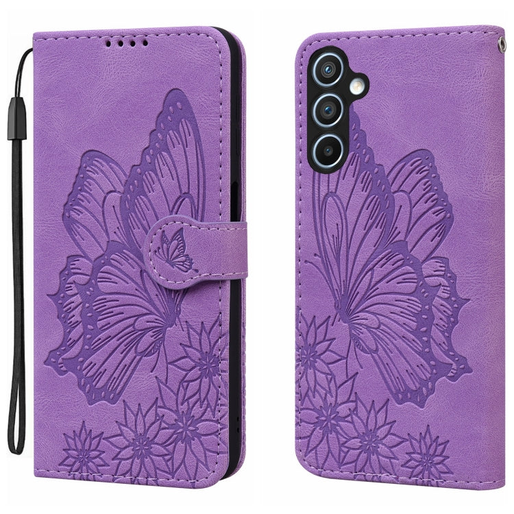Retro Skin Feel Butterflies Embossing Horizontal Flip Leather Phone Case, For Galaxy S26 FE 5G, For Samsung Galaxy S26+ 5G, For Samsung Galaxy S26 Ultra 5G, For Samsung Galaxy S26 5G, For Samsung Galaxy S25 FE 5G, For Samsung Galaxy S25 5G             ...