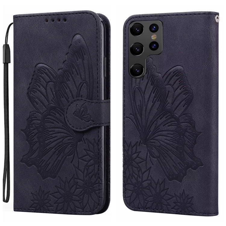Retro Skin Feel Butterflies Embossing Horizontal Flip Leather Phone Case, For Galaxy S26 FE 5G, For Samsung Galaxy S26+ 5G, For Samsung Galaxy S26 Ultra 5G, For Samsung Galaxy S26 5G, For Samsung Galaxy S25 FE 5G, For Samsung Galaxy S25 5G             ...