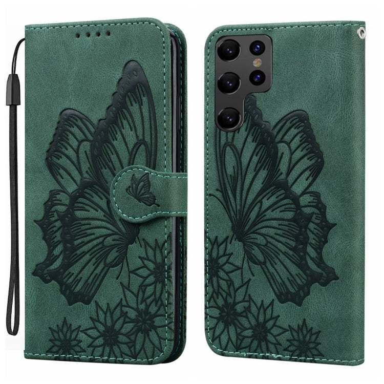 Retro Skin Feel Butterflies Embossing Horizontal Flip Leather Phone Case, For Galaxy S26 FE 5G, For Samsung Galaxy S26+ 5G, For Samsung Galaxy S26 Ultra 5G, For Samsung Galaxy S26 5G, For Samsung Galaxy S25 FE 5G, For Samsung Galaxy S25 5G             ...