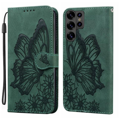 Retro Skin Feel Butterflies Embossing Horizontal Flip Leather Phone Case, For Galaxy S26 FE 5G, For Samsung Galaxy S26+ 5G, For Samsung Galaxy S26 Ultra 5G, For Samsung Galaxy S26 5G, For Samsung Galaxy S25 FE 5G, For Samsung Galaxy S25 5G             ...