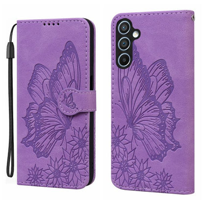 Retro Skin Feel Butterflies Embossing Horizontal Flip Leather Phone Case, For Galaxy S26 FE 5G, For Samsung Galaxy S26+ 5G, For Samsung Galaxy S26 Ultra 5G, For Samsung Galaxy S26 5G, For Samsung Galaxy S25 FE 5G, For Samsung Galaxy S25 5G             ...