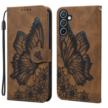 Retro Skin Feel Butterflies Embossing Horizontal Flip Leather Phone Case, For Galaxy S26 FE 5G, For Samsung Galaxy S26+ 5G, For Samsung Galaxy S26 Ultra 5G, For Samsung Galaxy S26 5G, For Samsung Galaxy S25 FE 5G, For Samsung Galaxy S25 5G             ...