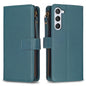9 Card Slots Zipper Wallet Leather Flip Phone Case, For Samsung Galaxy S25 5G, For Samsung Galaxy S25+ 5G