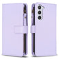 9 Card Slots Zipper Wallet Leather Flip Phone Case, For Samsung Galaxy S25 5G, For Samsung Galaxy S25+ 5G