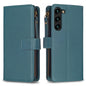 9 Card Slots Zipper Wallet Leather Flip Phone Case, For Samsung Galaxy S25 5G, For Samsung Galaxy S25+ 5G