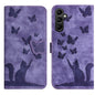 Butterfly Cat Embossing Flip Leather Phone Case, For Galaxy S26 FE 5G, For Samsung Galaxy S26+ 5G, For Samsung Galaxy S26 Edge 5G, For Samsung Galaxy S26 Ultra 5G, For Samsung Galaxy S26 5G, For Samsung Galaxy S25 FE 5G, For Samsung Galaxy S25 5G      ...