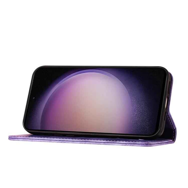 Butterfly Cat Embossing Flip Leather Phone Case, For Samsung Galaxy S26+ 5G, For Samsung Galaxy S26 Edge 5G, For Samsung Galaxy S26 Ultra 5G, For Samsung Galaxy S26 5G, For Samsung Galaxy S25 FE 5G, For Samsung Galaxy S25 5G, For Samsung Galaxy S25+ 5G...