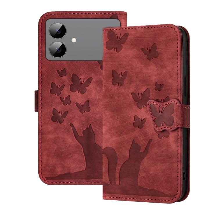 Butterfly Cat Embossing Flip Leather Phone Case, For Galaxy S26 FE 5G, For Samsung Galaxy S26+ 5G, For Samsung Galaxy S26 Edge 5G, For Samsung Galaxy S26 Ultra 5G, For Samsung Galaxy S26 5G, For Samsung Galaxy S25 FE 5G, For Samsung Galaxy S25 5G      ...