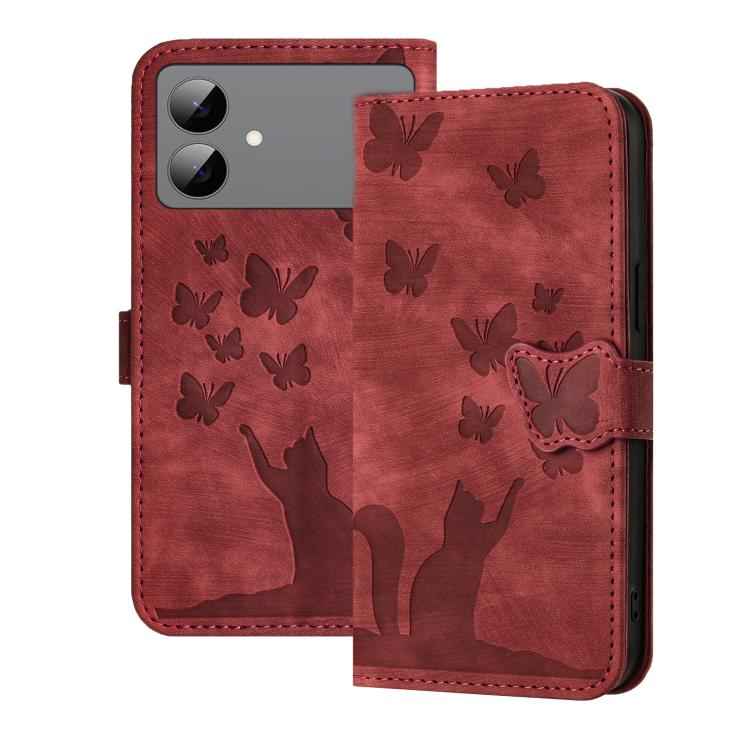 Butterfly Cat Embossing Flip Leather Phone Case, For Samsung Galaxy S26+ 5G, For Samsung Galaxy S26 Edge 5G, For Samsung Galaxy S26 Ultra 5G, For Samsung Galaxy S26 5G, For Samsung Galaxy S25 FE 5G, For Samsung Galaxy S25 5G, For Samsung Galaxy S25+ 5G...