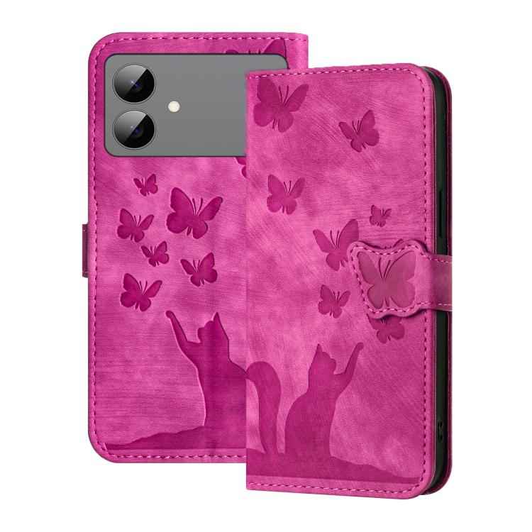Butterfly Cat Embossing Flip Leather Phone Case, For Samsung Galaxy S26+ 5G, For Samsung Galaxy S26 Edge 5G, For Samsung Galaxy S26 Ultra 5G, For Samsung Galaxy S26 5G, For Samsung Galaxy S25 FE 5G, For Samsung Galaxy S25 5G, For Samsung Galaxy S25+ 5G...