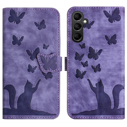 Butterfly Cat Embossing Flip Leather Phone Case, For Galaxy S26 FE 5G, For Samsung Galaxy S26+ 5G, For Samsung Galaxy S26 Edge 5G, For Samsung Galaxy S26 Ultra 5G, For Samsung Galaxy S26 5G, For Samsung Galaxy S25 FE 5G, For Samsung Galaxy S25 5G      ...